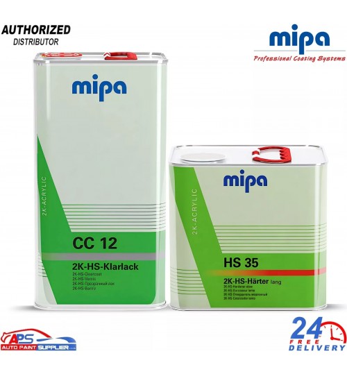 MIPA CC12 HS Show Finish 2K Lacquer with HS35 Slow Hardener – 7.5L Kit